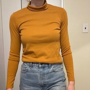 Yellow Uniqlo Turtleneck
